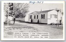 Postcard Irene's Cabins, Wall SD T150 picture