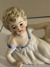 Antique German piano baby girl porcelain picture
