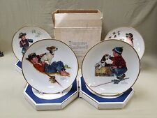 1971 Gorham Norman Rockwell Collector Plates Four Seasons Boy and Dog picture