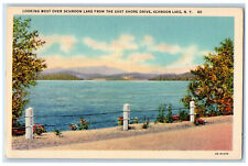 1938 Looking West Over Schron Lake From The East Shore Drive NY Postcard picture