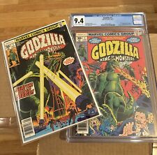 Godzilla #1 Marvel Comics CGC 9.4 Grade 1977 & #2 In High Grade BONUS picture