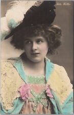 Vintage 1900s RETA WALTER German Opera Singer RPPC Postcard Hand-Colored Photo picture