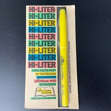 Vintage Carter’s 874 Hi-Liter Pen Yellow NOS Sealed Card 1970's Hi Liter DISPLAY picture