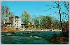 Parke County Indiana Mansfield Water Power Mill Scenic Landmark Chrome Postcard picture