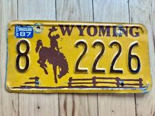 1987 Wyoming License Plate picture