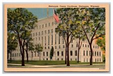 Sheboygan WI Wisconsin Sheboygan County Courthouse Unp Linen Postcard picture