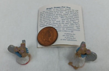 Vintage Enesco Pennywhistle Lane Choir Boys Mini Mice Angel Choir  (2) Figurines picture