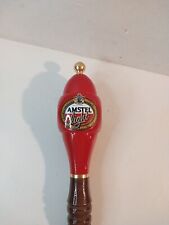 Rare Red Amstel Light Beer Tap Handle Netherlands Lager 3 Sided picture