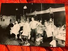 1920’s  Vintage Barbershop Interior 4 Barbers Child Haircut Shop Photo picture