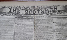 THE SCOTSMAN NEWSPAPER - EDINBURGH NOV 7, 1867 - Italian Crisis picture