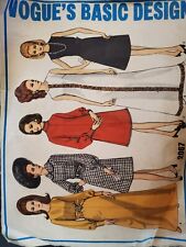 Vintage 1969 VOGUE'S BASIC DESIGN Pattern 2067 for Misses One Piece Dress UNUSED picture