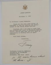 President Jimmy Carter 1991 Signed Letter  picture