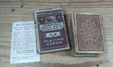 Antique American Bank Note Company 414 Playing Cards in box Whist Size Brown Bk picture