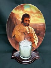 Jesus the Shepard Decorative Plate, with Stand and Candle picture