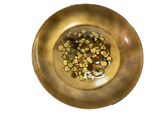 Vintage MCM Bovano Enamel Copper Dish/Bowl Gold Mosaic 1