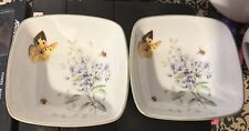 Set Of 2 Lenox Butterfly Meadow Dip Dishes Or Trinket  picture