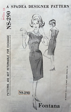 1962 SPADEA DESIGNER FONTANA OF ITALY DRESS PATTERN #NS-290 SZ 10 🧵 picture