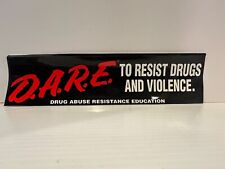 Original Vintage Rare 1990 D.A.R.E. Bumper Sticker DARE Drug Abuse Resistance Ed picture