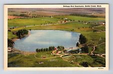 Battle Creek MI-Michigan, Aerial Kellogg Bird Sanctuary, Vintage Postcard picture