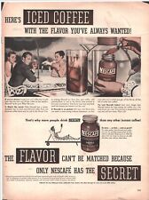 1947 Nescafe Iced Coffee Vintage Original Magazine Print Ad picture