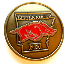 ULTRA RARE FBI LITTLE ROCK FIELD OFFICE AGENTS CHALLENGE COIN LEO picture