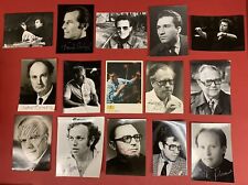 Classical Music Conductors, Lot of 15 Signed Photos or Real Photo Postcards picture