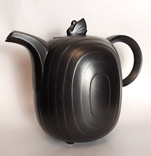 Vintage Hornsea Concept Black Stoneware Teapot England Mid-Century  w/ No  Chips picture
