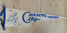Vintage 1950s Carson City Nevada cowboy bull rodeo wrangler Western pennant picture