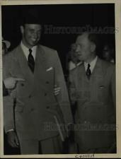 1937 Press Photo Indianapolis James Roosevelt with Police Chief M. Morrisey. picture