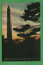 Postcard Washington Monument At Sunset Washington D. C. picture