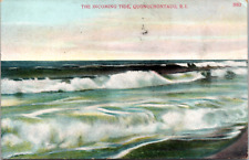 Ocean, Beach, The Incoming Tide, Quonochontaug, Rhode Island, Vintage Postcard picture