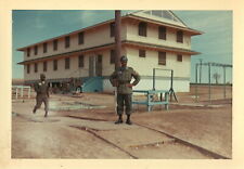Vintage Photograph Black American Army Soldiers Running Camp 1960s Kodak picture