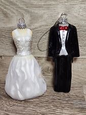 Glass Wedding Couple Bride And Groom Christmas Ornaments Decoration 5