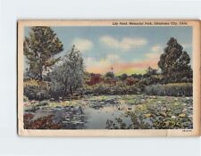 Postcard Lily Pond Memorial Park Oklahoma City Oklahoma USA picture