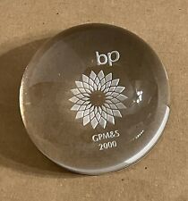 Vintage BP British Petroleum Lucite Heavy Paperweight Gas & Oil GPM&S 2000 picture