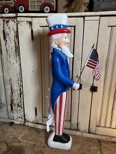 Vintage Blow Mold Uncle Sam Patriotic USA Made Lighted Union New Old Stock picture