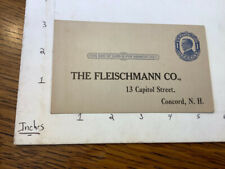 Vintage Original paper: The FLEISCHMANN Co. concord NH- unused 1910's YEAST SHIP picture
