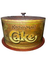 Vintage Ballonoff Old Tin Cake Saver Dome Kitchen Maid 1979 Cake Tin picture