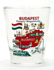 Budapest Hungary Landmarks and Icons Collage Shot Glass picture