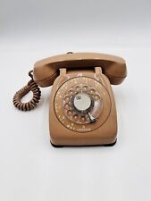 Vintage Automatic Electric Rotary Dial Desk Telephone 1970’s Tan Monophone USA picture