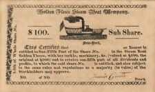 Golden Fleece Steam Boat Co. - Stock Certificate - Shipping Stocks picture