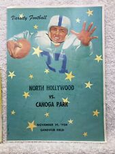 1954 North Hollywood vs Conoga Park High School Football Program CA 1955 Vtg picture