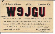 QSL  1941 Princeton Kentucky    radio card picture