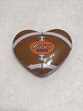 Reese’s Heart Shaped Football Tin Metal 6.5 inches 2629 picture