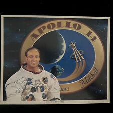 Edgar Ed Mitchell Signed White Space Suit WSS NASA Lithograph Apollo 14 picture