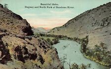 Postcard Beautiful Idaho Dugway and North Fork of Shoshone River picture
