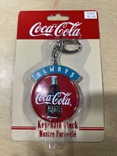 Coca Cola Button Watch Collectible Keychain 1999 NIP Sealed picture