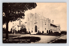 1930'S. SIMSBURY, CONN. ST. MARY'S CHURCH. POSTCARD EP30 picture