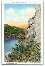 1940 Old Man Dalles Interstate Park St Criox Falls Wisconsin WI Antique Postcard picture