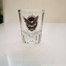 Harley Davidson Motorcycle Shot Glass Heavy Libbey Eagle picture
